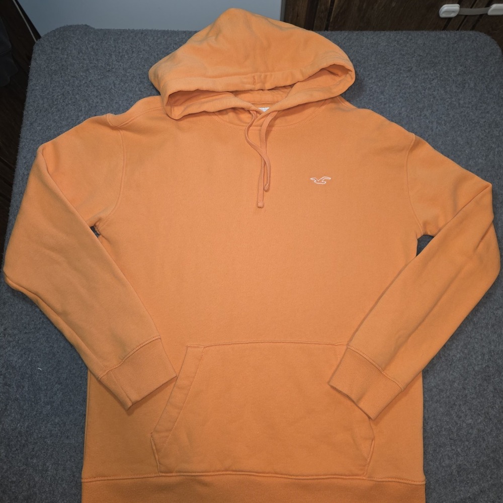 Hollister California Orange Fleece Hoodie Medium E2
